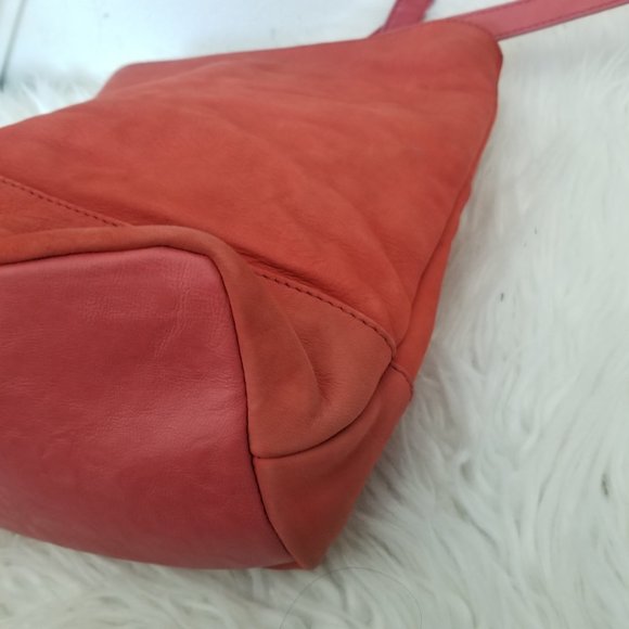 LUCKY BRAND Red Brick Genuine Leather Crossbody Shoulder Bag - Picture 8 of 13